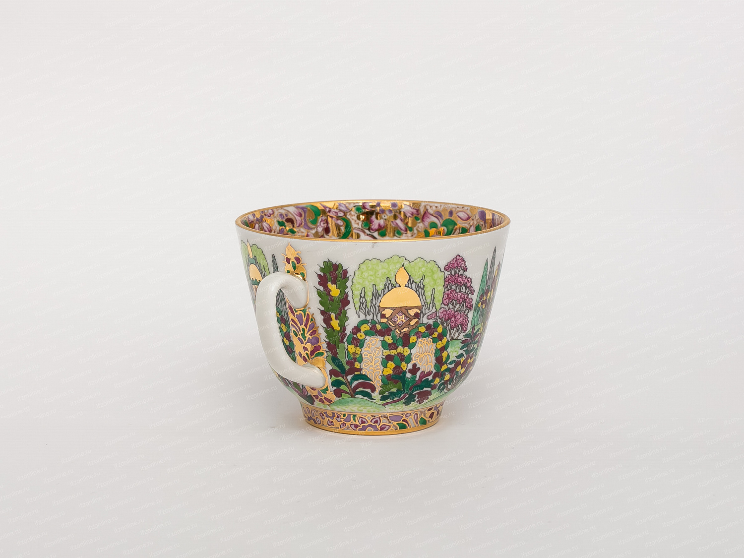 Чашка с блюдцем чайная форма Подарочная,рисунок  Весенний парк, 81.14820.00.1