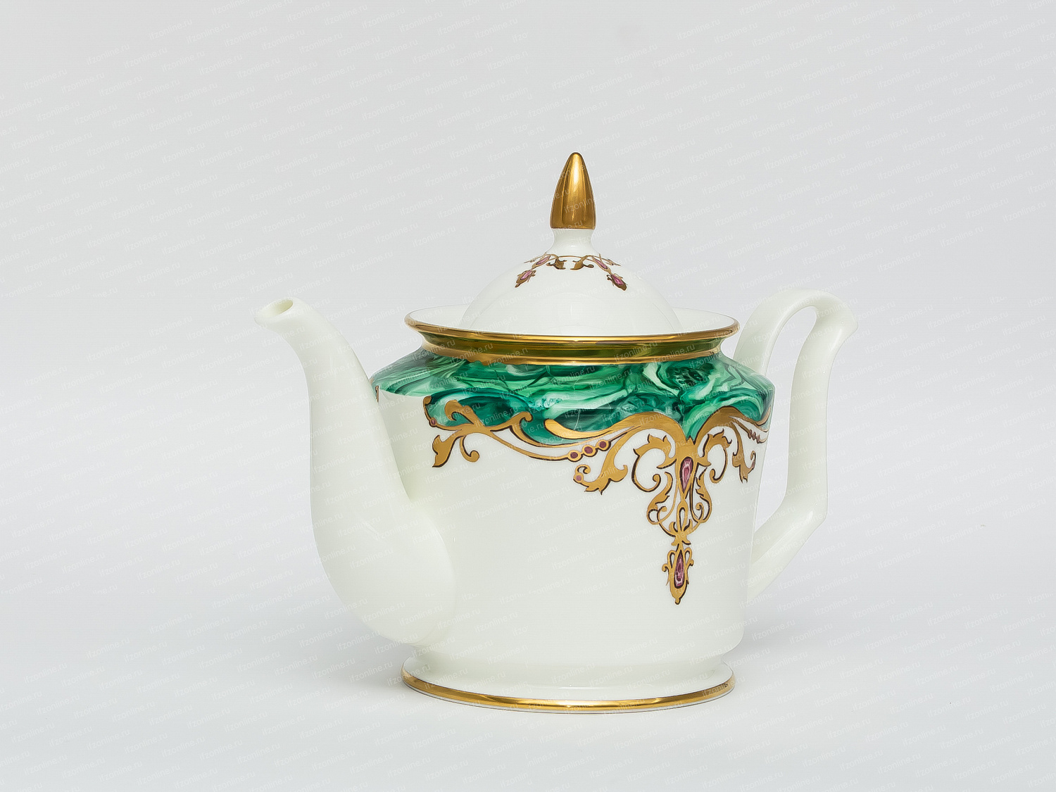 Чайник Юлия рис.Малахитовый