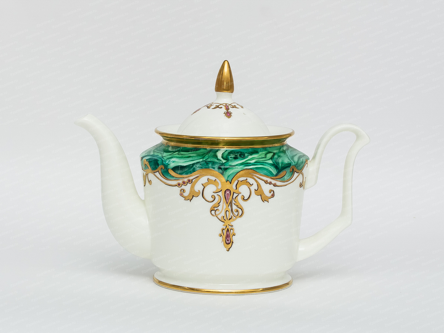 Чайник Юлия рис.Малахитовый