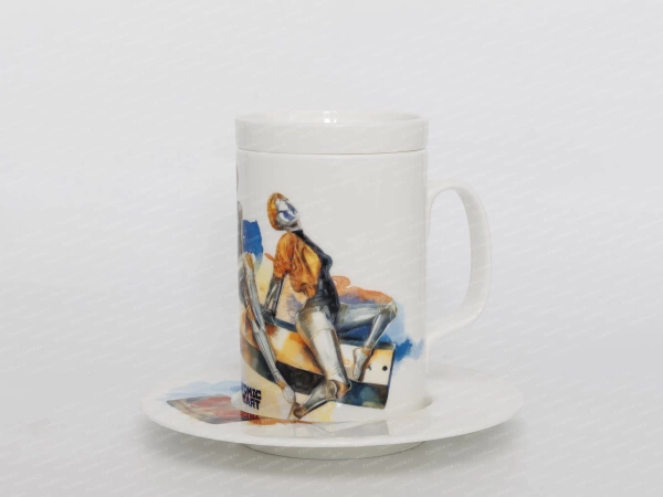 Подарочный набор. Бокал с блюдцем и крышкой Топ Atomic Heart 2 