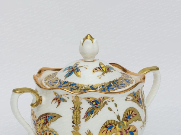 Сахарница форма Наташа,рисунок  Фантастические бабочки