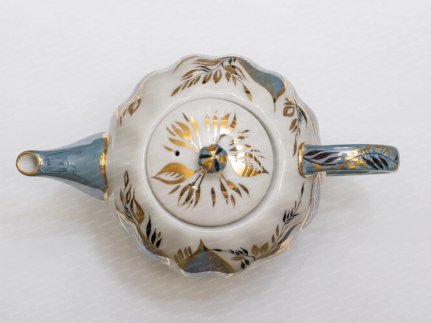 Чайник заварной,форма  Тюльпан, рисунок ЛунныйТН1