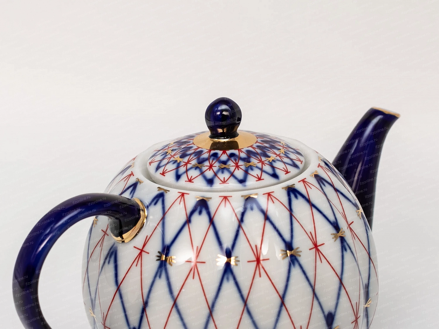 Чайник заварной,форма  Тюльпан,рисунок Сетка 1950 ТН1