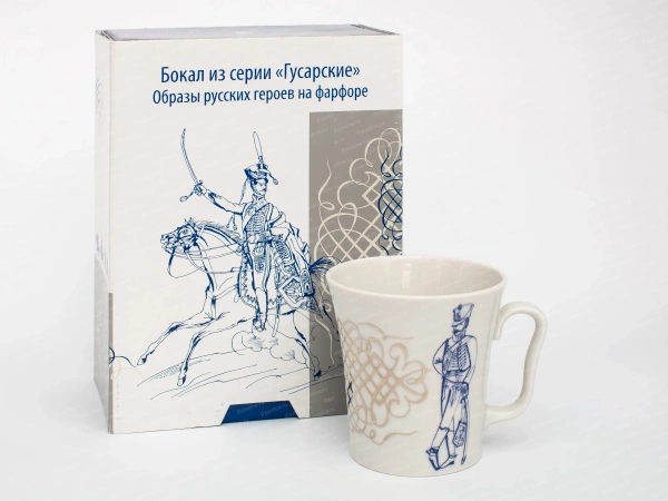 Подарочный набор Бокал форма Ленинградский, рисунок Клятва, в подарочной коробке