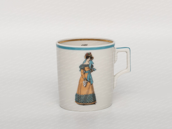 Подарочный набор чайный,форма.Гербовая,рисунок."Modes de Paris 1823"