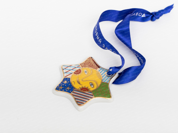 Набор елочных игрушек, рисунок Колядки, 5 предметов