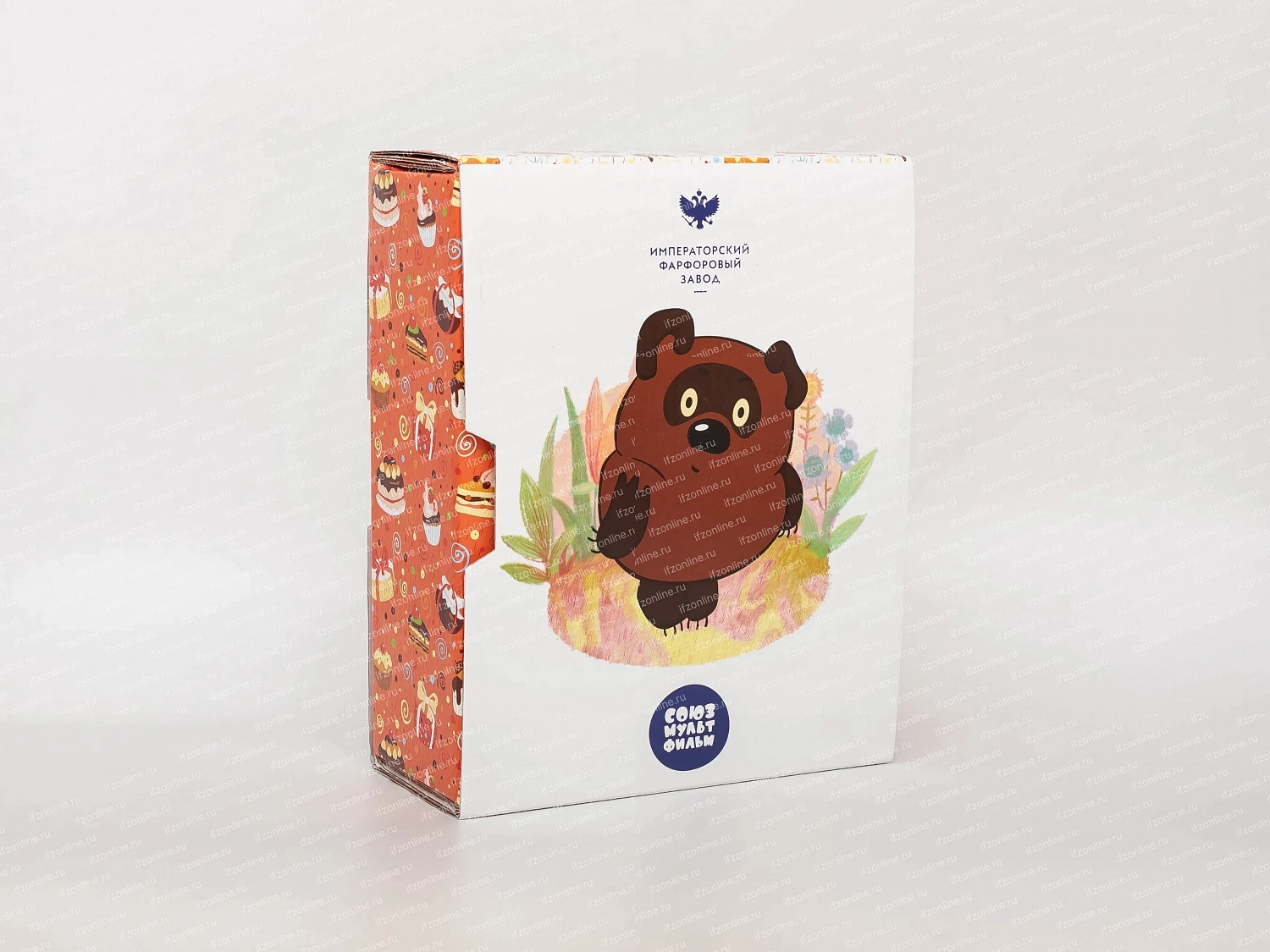 Подарочный набор Чашка с блюдцем кофейная форма Ландыш, рисунок  Винни-пух